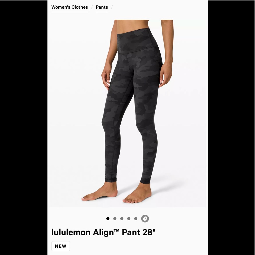 Lululemon Align Leggings Black/ Grey Camo